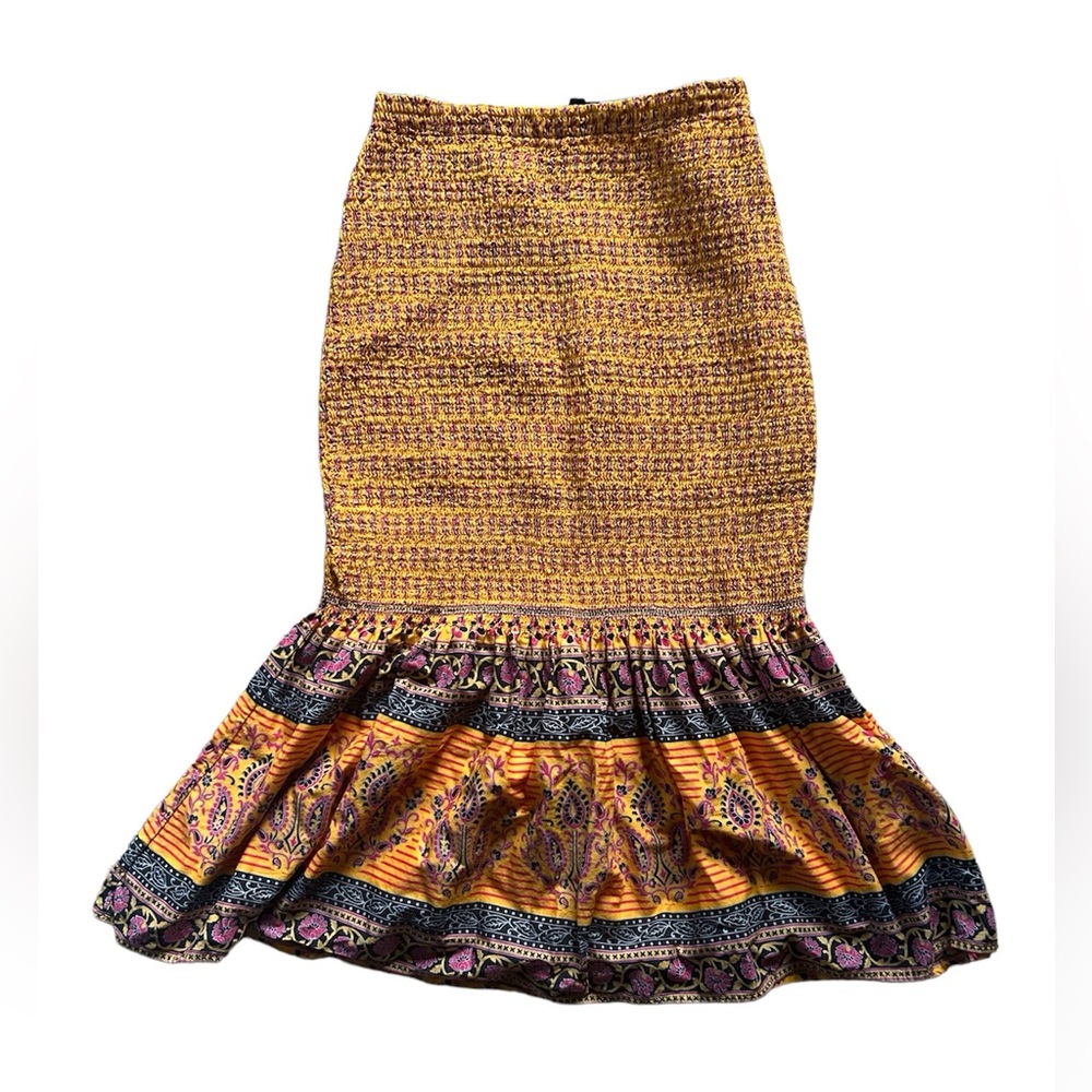 J. Crew, Sunny Block smocked skirt, size 10 - Picture 3 of 12